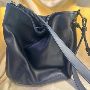 Liz Claiborne Buttery-Soft Navy Vegan Leather purse